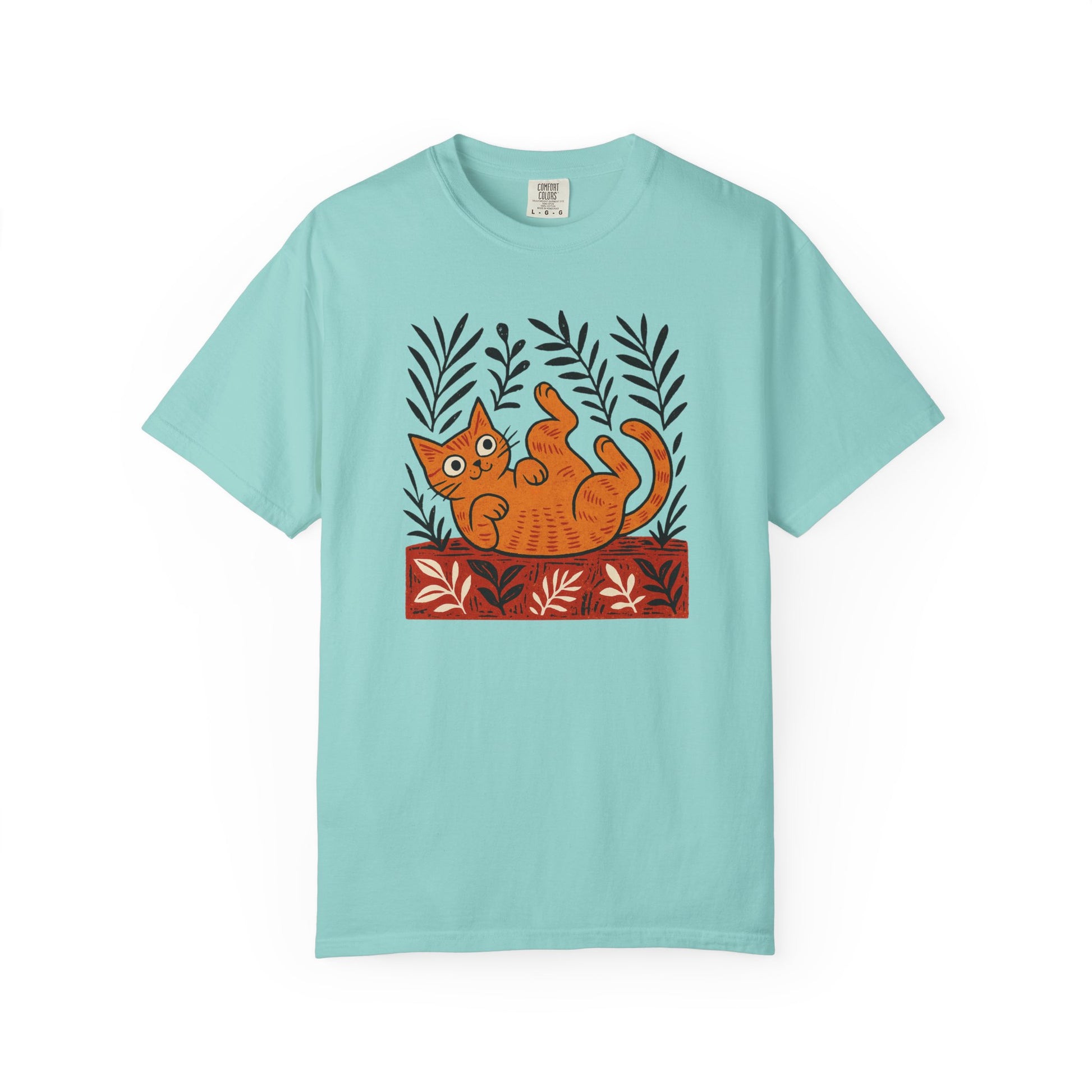 Comfort Colors® Matisse Inspired Cat Shirt, Artistic Design, Cat Lover Gift, Artist T-Shirt, Colorful Art Cat Tee, Gift for Cat Lovers