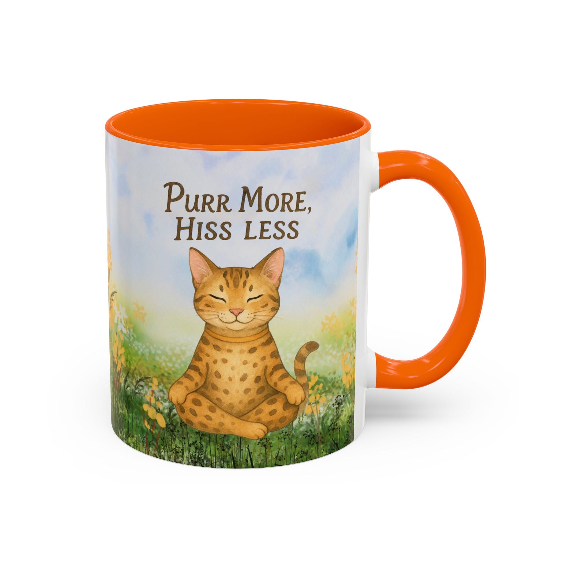 Funny Cat Lover Mug, 'Purr More, Hiss Less' Ceramic Mug, Cat Lover Gift, Cozy Mug, Cat Owner Present