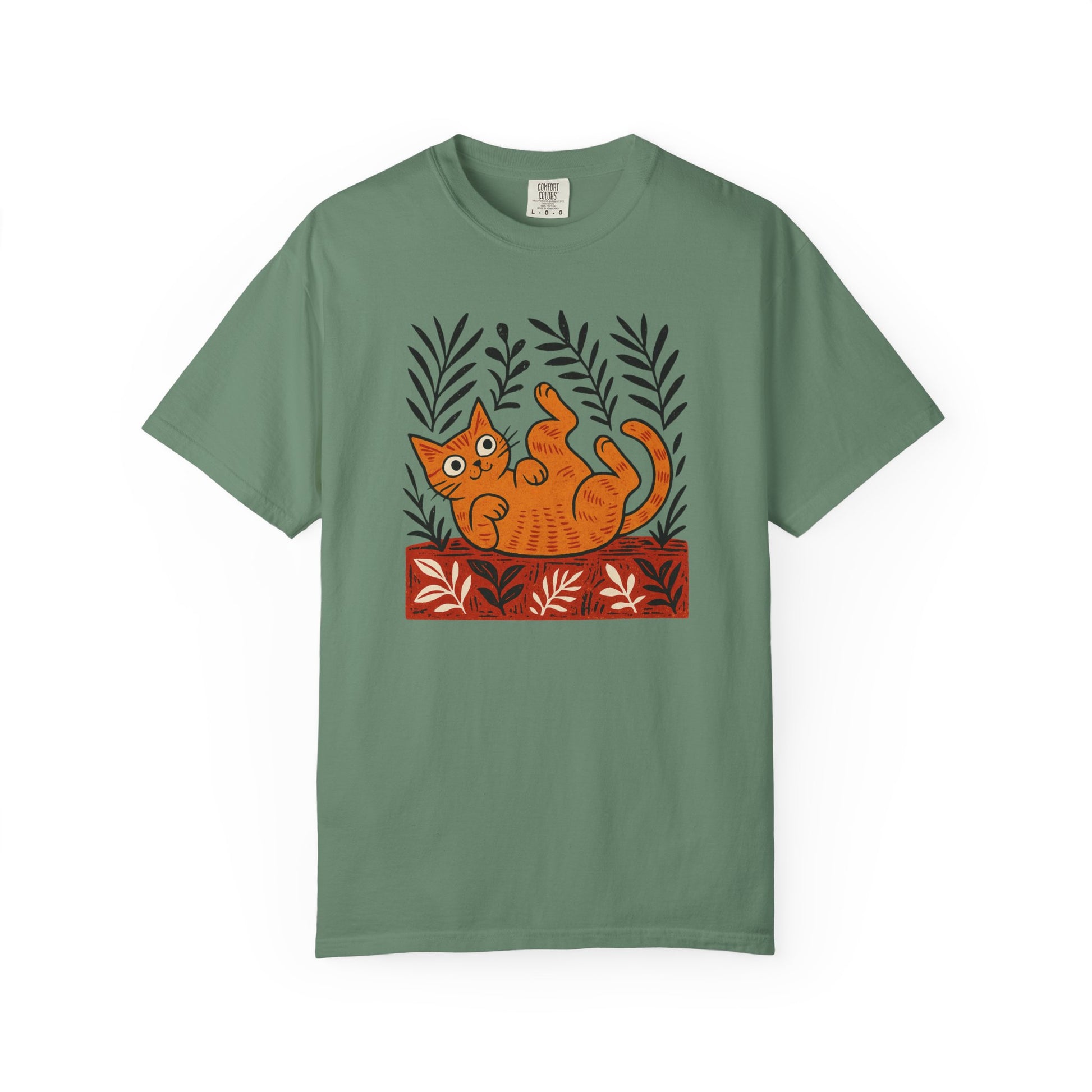 Comfort Colors® Matisse Inspired Cat Shirt, Artistic Design, Cat Lover Gift, Artist T-Shirt, Colorful Art Cat Tee, Gift for Cat Lovers