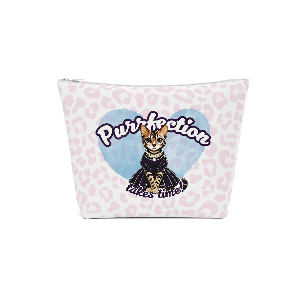 Purrfection Takes Time Cosmetic Bag | Cat Lover's Makeup Organizer
