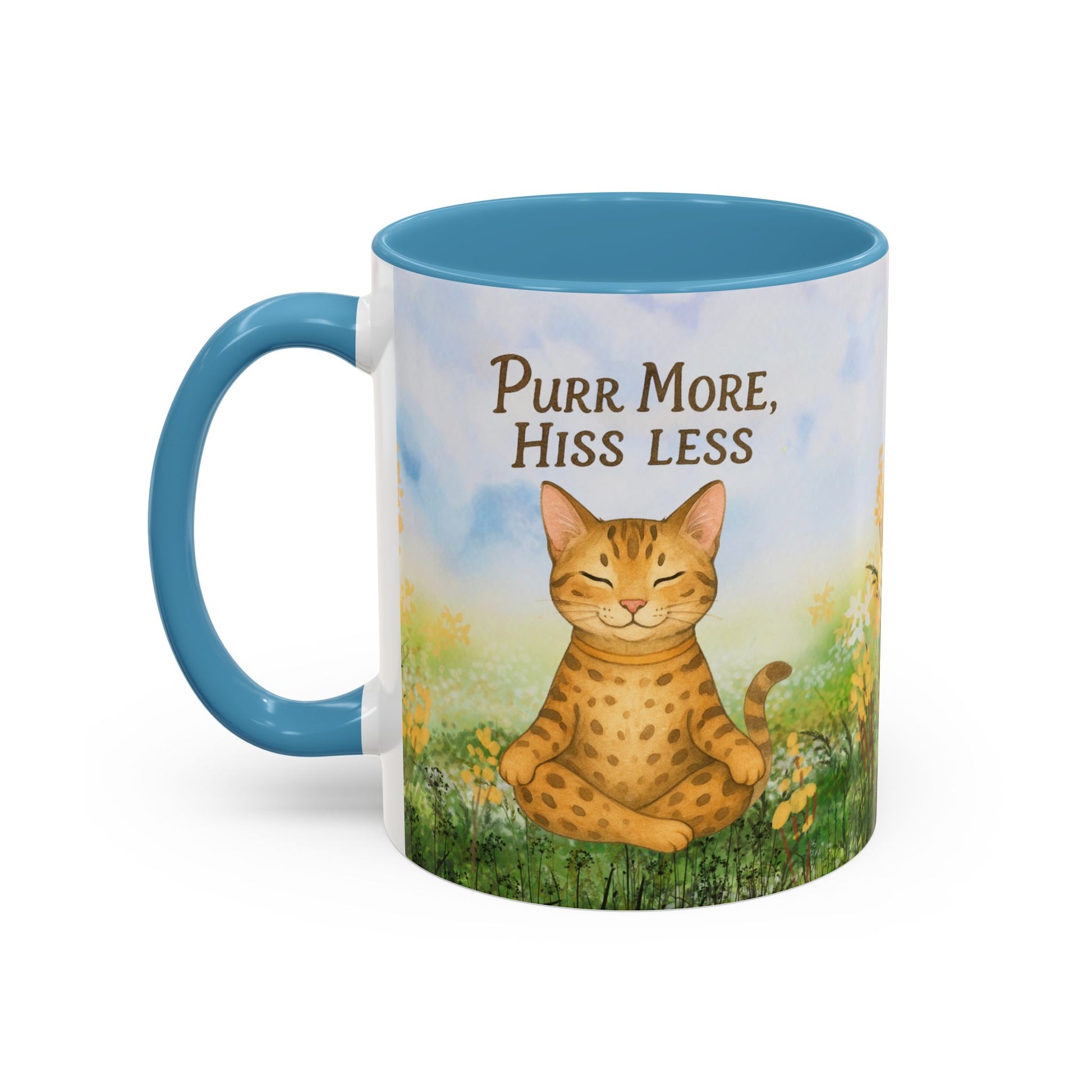 Funny Cat Lover Mug, 'Purr More, Hiss Less' Ceramic Mug, Cat Lover Gift, Cozy Mug, Cat Owner Present