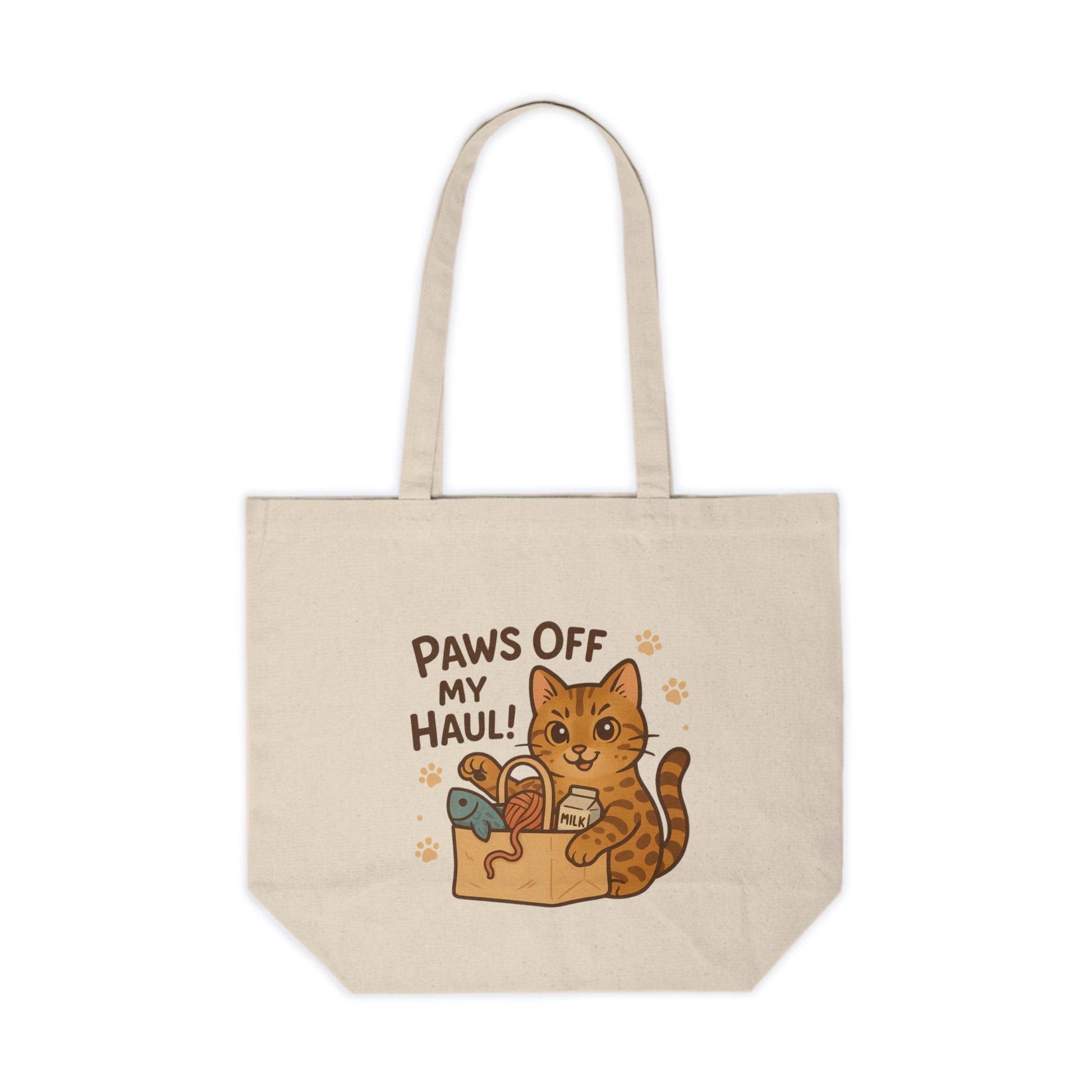 Cute Cat Canvas Shopping Tote - Paws Off My Haul! Eco-Friendly Bag for Cat Lovers, Grocery Tote, Gift for Pet Owners, Reusable Shopping Bag