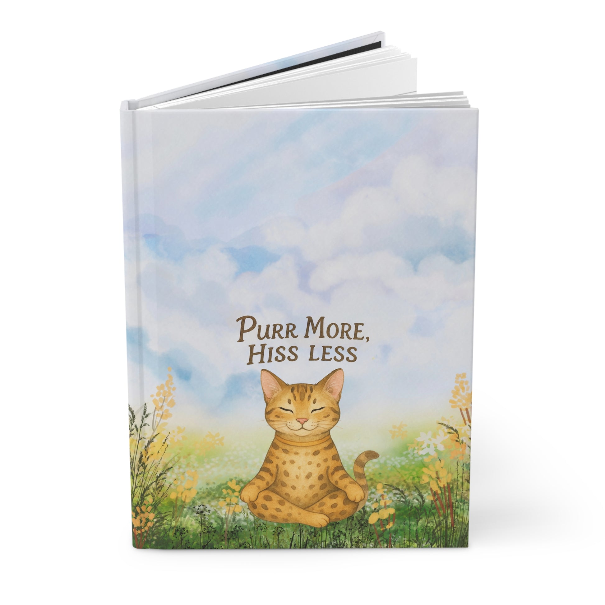 Notebook for Cat Lovers | Purr More, Hiss Less | Gift for Feline Lovers, Cute Notebook