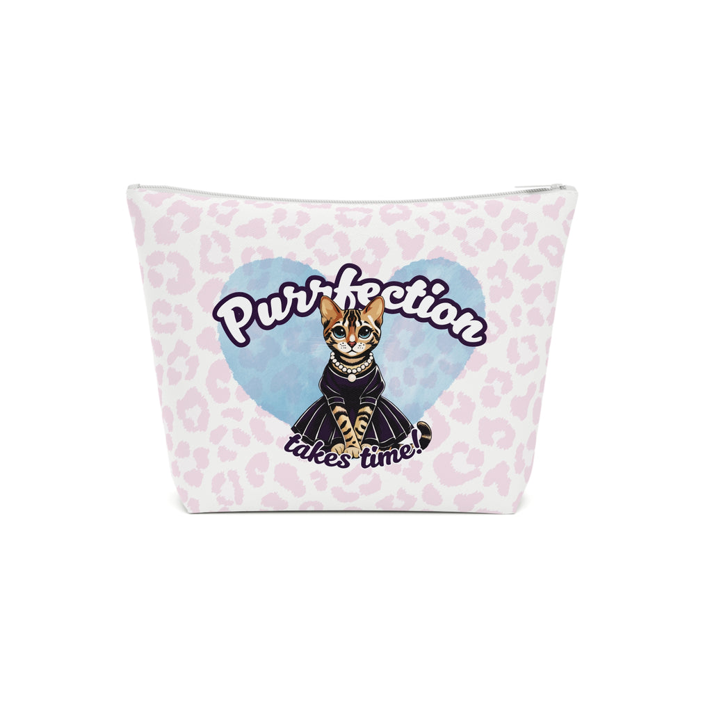 Purrfection Takes Time Cosmetic Bag | Cat Lover's Makeup Organizer