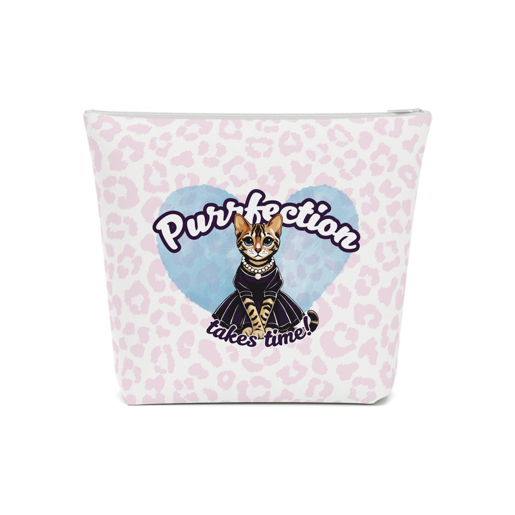 Purrfection Takes Time Cosmetic Bag | Cat Lover's Makeup Organizer