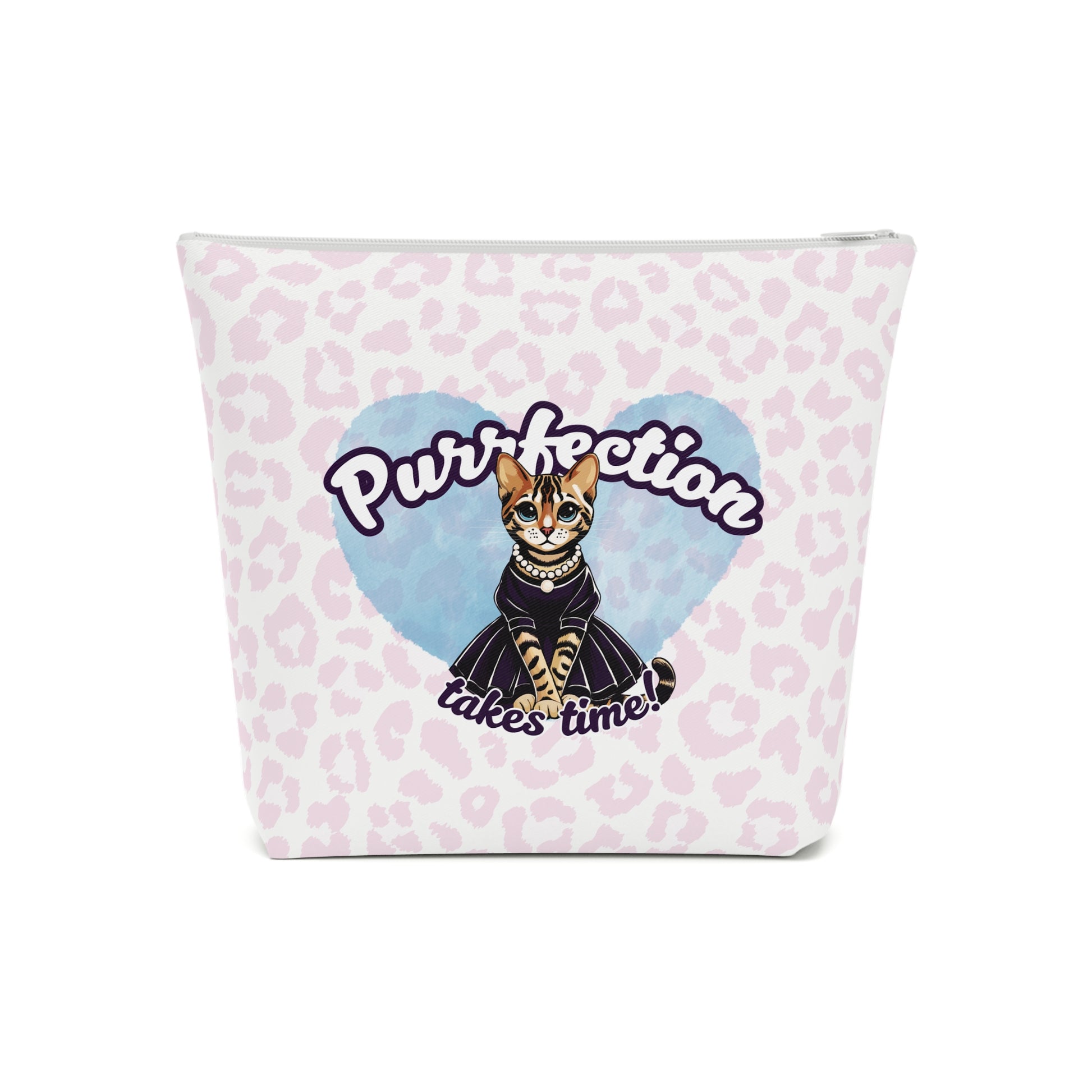 Purrfection Takes Time Cosmetic Bag | Cat Lover's Makeup Organizer