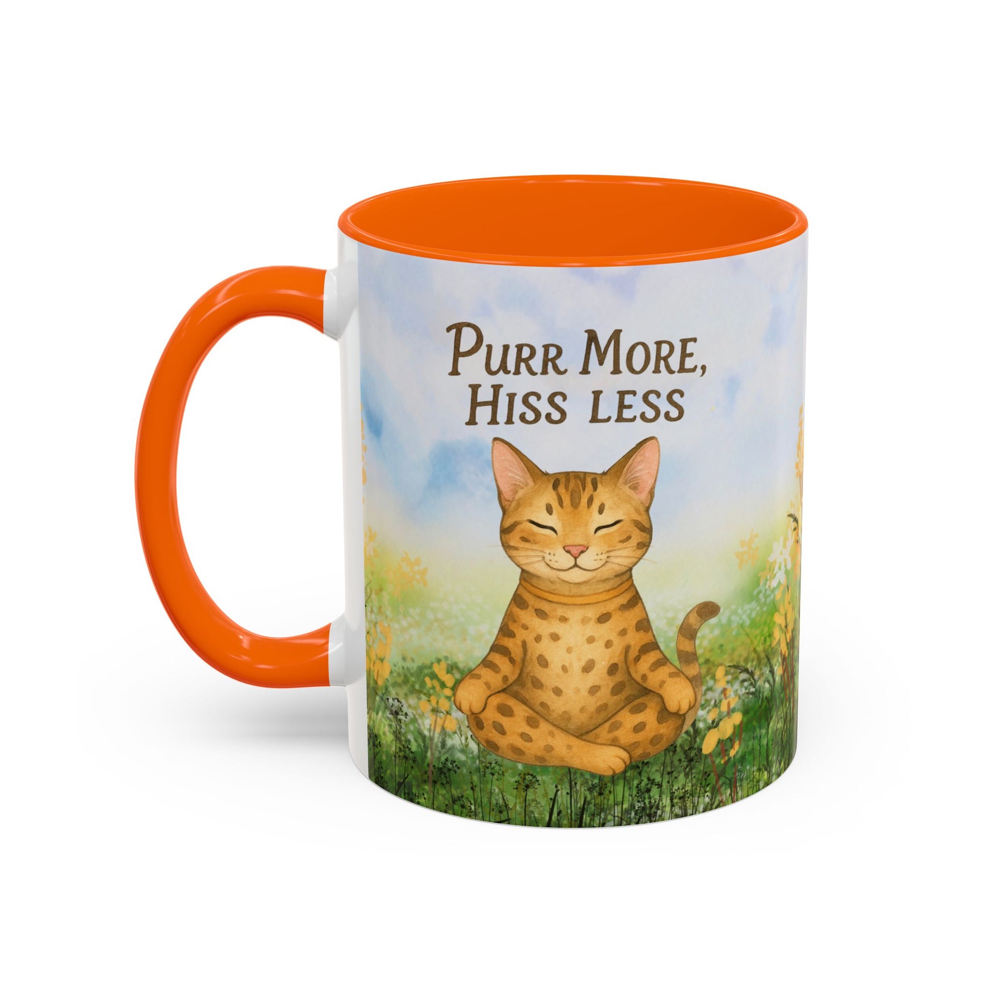 Funny Cat Lover Mug, 'Purr More, Hiss Less' Ceramic Mug, Cat Lover Gift, Cozy Mug, Cat Owner Present